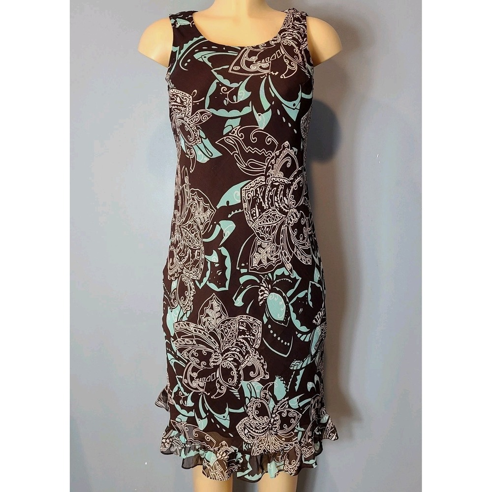 Vtg Expressions‎ Y2K Retro Floral Dress Womens Sz Medium 90s Fairy Grunge Resort